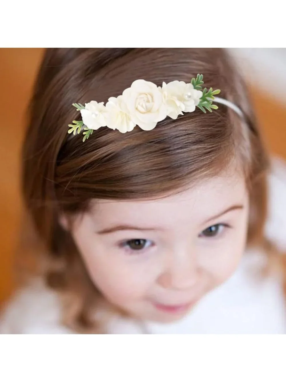 6PCS Baby Girl Flower Headbands - Soft Nylon Elastic Hair Accessories for